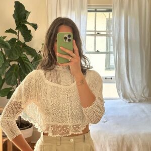 Vintage White Crochet Top